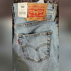 Levi's 511 Slim Fit Classic Blue Denim Jeans 29×30